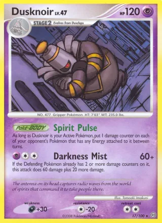 Dusknoir #17 · Stormfront Pokémon card