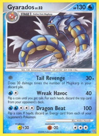 Gyarados #19 · Stormfront Pokémon card