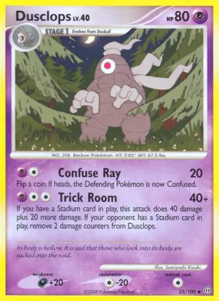 Dusclops #35 · Stormfront Pokémon card