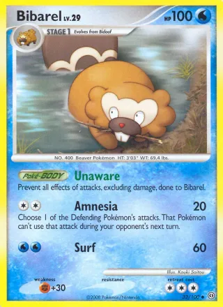 Bibarel #32 · Stormfront Pokémon card