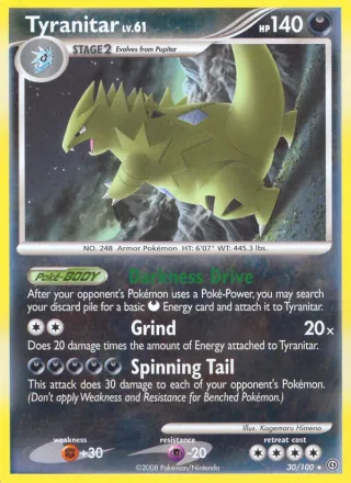 Tyranitar #30 · Stormfront Pokémon card