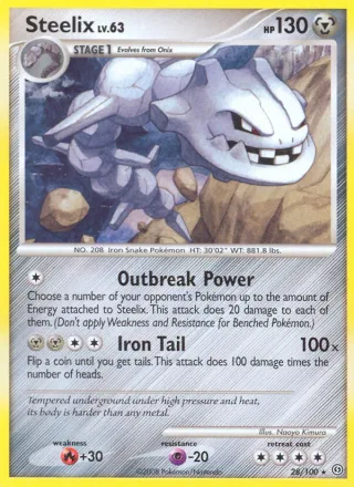 Steelix #28 · Stormfront Pokémon card