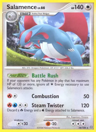 Salamence #24 · Stormfront Pokémon card