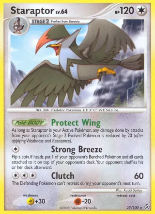 Staraptor #27 · Stormfront Pokémon card