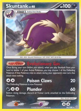 Skuntank #26 · Stormfront Pokémon card