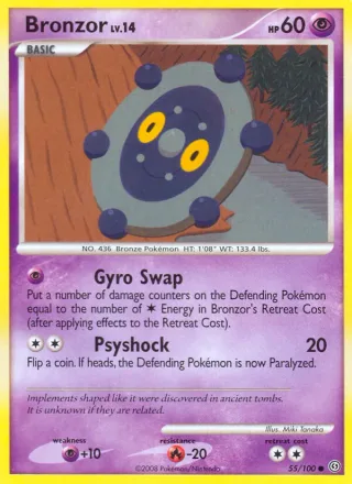 Bronzor #55 · Stormfront Pokémon card