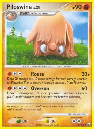 Piloswine #46 · Stormfront Pokémon card