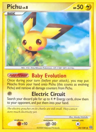Pichu #45 · Stormfront Pokémon card