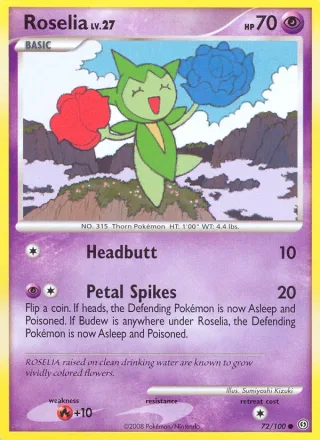 Roselia #72 · Stormfront Pokémon card
