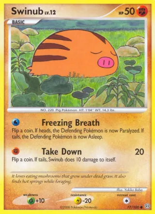 Swinub #77 · Stormfront Pokémon card