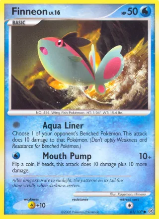Finneon #61 · Stormfront Pokémon card