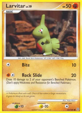 Larvitar #63 · Stormfront Pokémon card