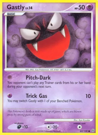 Gastly #62 · Stormfront Pokémon card
