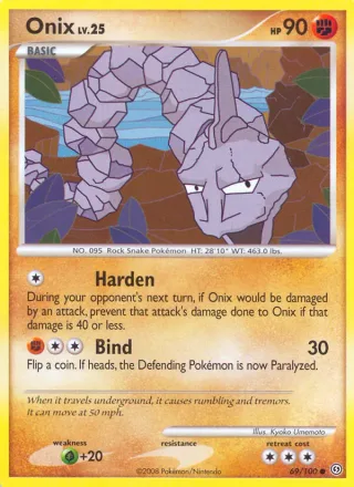 Onix #69 · Stormfront Pokémon card