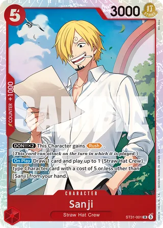 Sanji #ST31-001 · ST-31: Starter Deck 31 RED Monkey.D.Luffy One Piece card