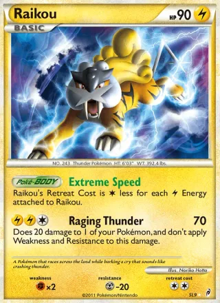 Raikou #SL9 · Call of Legends Pokémon card