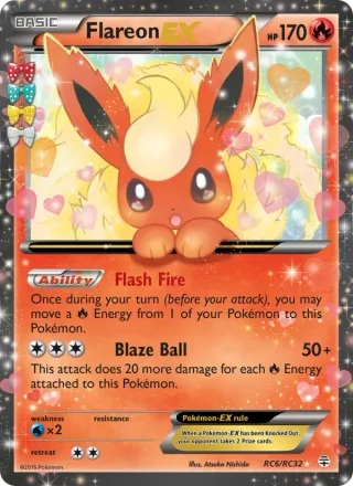 Flareon EX #RC6 · Generations Pokémon card