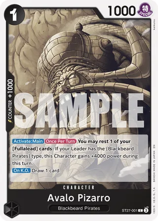 Avalo Pizarro #ST27-001 · ST-27: Starter Deck 27 BLACK Marshall.D.Teach One Piece card