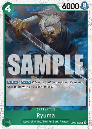 Ryuma (Full Art) #OP06-036-full-art · Premium Booster -The Best- One Piece card