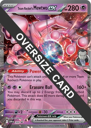 Team Rocket's Mewtwo ex #205 · Jumbo cards Pokémon card