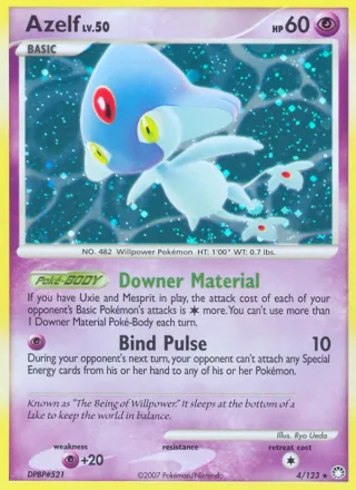 Azelf #4 · Mysterious Treasures Pokémon card