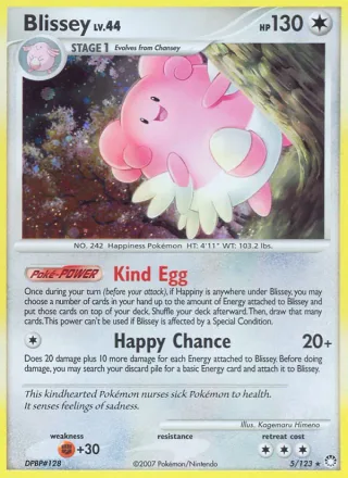 Blissey #5 · Mysterious Treasures Pokémon card