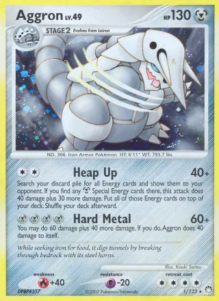 Aggron #1 · Mysterious Treasures Pokémon card