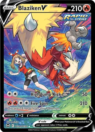Blaziken V #TG14 · Silver Tempest Trainer Gallery Pokémon card