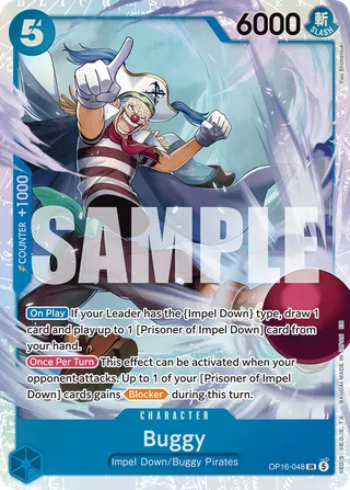 Buggy #OP16-048 · The Time of Battle One Piece card