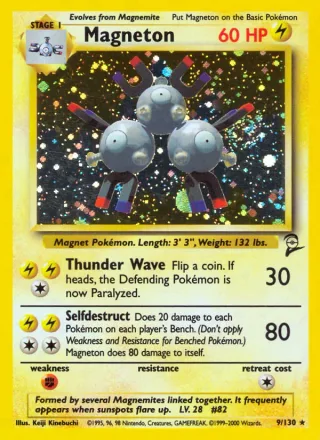 Magneton #9 · Base Set 2 Pokémon card