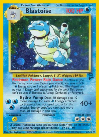 Blastoise #2 · Base Set 2 Pokémon card