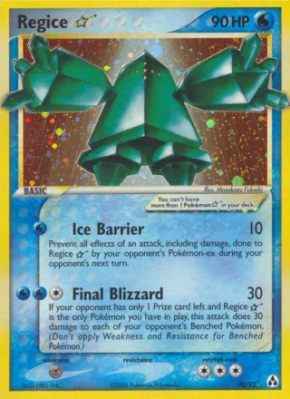Regice ☆ #90 · Legend Maker Pokémon card