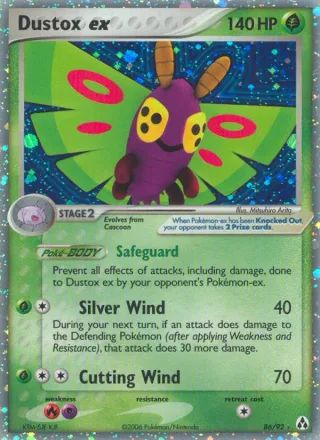 Dustox ex #86 · Legend Maker Pokémon card