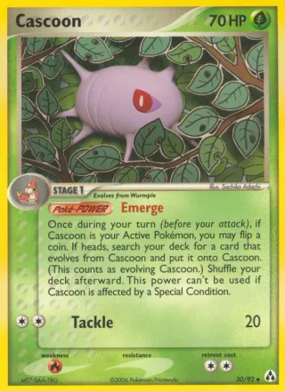 Cascoon #30 · Legend Maker Pokémon card