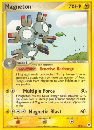 Magneton #22 · Legend Maker Pokémon card