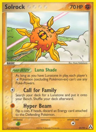 Solrock #25 · Legend Maker Pokémon card