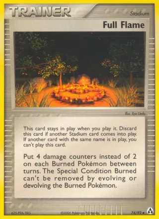 Full Flame #74 · Legend Maker Pokémon card