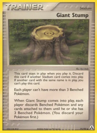 Giant Stump #75 · Legend Maker Pokémon card
