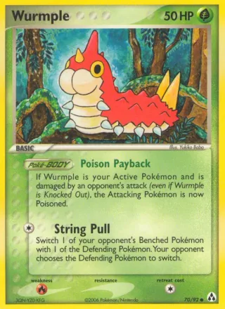 Wurmple #70 · Legend Maker Pokémon card