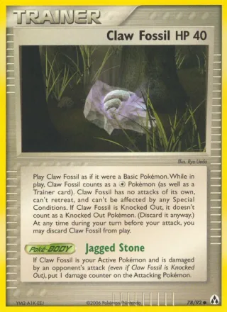 Claw Fossil #78 · Legend Maker Pokémon card
