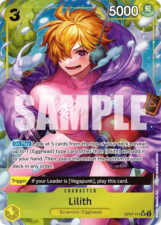 Lilith (Parallel) #OP07-111-parallel · 500 Years in the Future One Piece card