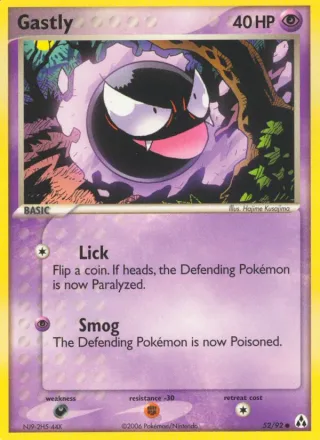 Gastly #52 · Legend Maker Pokémon card