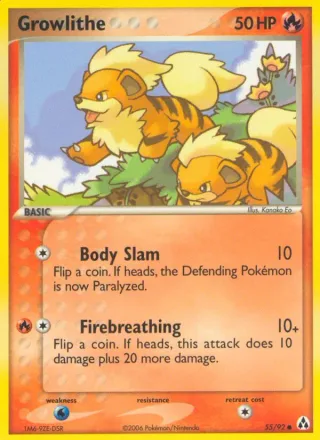 Growlithe #55 · Legend Maker Pokémon card