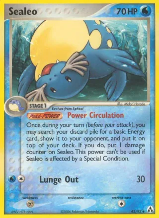 Sealeo #43 · Legend Maker Pokémon card