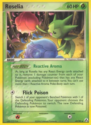 Roselia #42 · Legend Maker Pokémon card