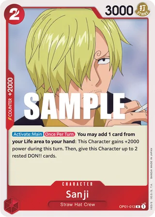 Sanji #OP01-013 · Romance Dawn One Piece card