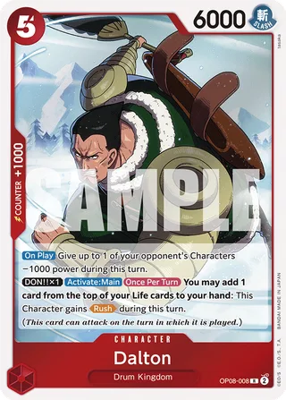 Dalton #OP08-008 · Two Legends One Piece card