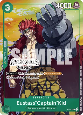 Eustass"Captain"Kid (Offline Regional 2024 Vol. 2) [Finalist] #P-003-offline-regional-2024-vol-2-finalist · One Piece Promotion Cards One Piece card