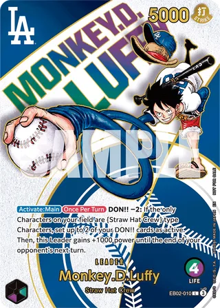 Monkey.D.Luffy (Dodgers x ONE PIECE) #EB02-010 · One Piece Promotion Cards One Piece card