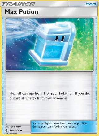 Max Potion #128 · Guardians Rising Pokémon card
